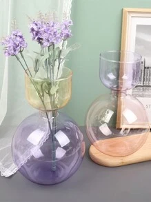 1pc Glass Vases Nordic Candlestick Wedding Decoration Home Decor Flower Vase