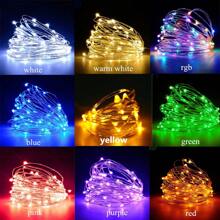 1 String 20 LED 2M Fairy Lights, Battery Powered (Batteries Included) Waterproof Copper Wire Fairy Lights, Suitable For DIY Wedding, Dorm, Bedroom, Christmas, Halloween, Party, Flower Decoration, Birthday, Campus Decoration (Color: Warm White/White/Colorful/Blue/Purple/Pink/Red/Green)