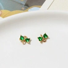 1件/5件/14件装立方氧化锆简约心形和蝴蝶结吊坠耳环手链项链DIY首饰制作材料 - 愛心蝴蝶結吊墜 - 查看 7