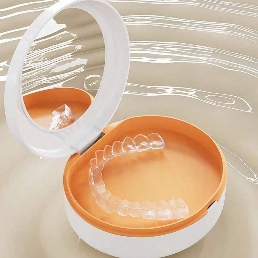 1pc Dental Appliance Case Portable Invisible Braces Storage Box With