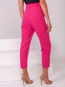 Women Pants - 玫紅色 - 查看 2