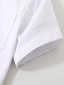 KIMOCAT Young Boy Summer Short Sleeve Shirt Shorts Bow Tie Gentleman Formal Wear Set - Green - View 3