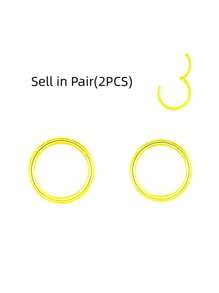 2入組外科鋼小鼻環/身體夾環16g 18g 20g,用於穿透tragus Septum Cartilage,適用於女性男性女孩禮物 - 銀色 - 查看 22