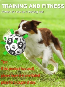 Dog Toys Soccer Ball, 20cm Large Herding Ball For Dogs, Interactive Toy For Medium Large Dogs - Green - View 4