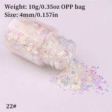 10 克 4 毫米全息鏤空心形閃光適合 Diy 美甲藝術和手工裝飾 - 4mm - 查看 15
