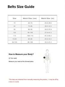 Joopzqm 1pc Men's Black Automatic Buckle Leather Belt Work - Black - View 5