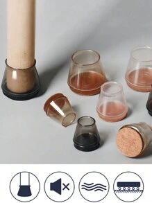 Felt Tpr Table And Chair Leg Covers, Silent Chair And Stool Foot Pads, Chair Leg Protectors, Anti-Noise Anti-Wear Desk And Chair Leg Pads, Stool Foot Covers