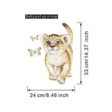 1 st. Färgad Tecknad Film Lejon & Fjäril Mönster Vattentät Toalettsits Överdrag Klistermärke För Badrum - Multifärgad - Visa 4