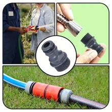 2pcs Garden Hose Connector, 1/2 Inch Soft Hose Connector With G1/2 Outside Thread For Adapter And Hose Pipe (ABS Plastic) - Grey - View 4