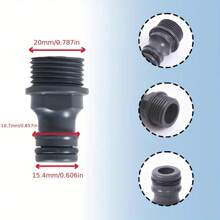 2pcs Garden Hose Connector, 1/2 Inch Soft Hose Connector With G1/2 Outside Thread For Adapter And Hose Pipe (ABS Plastic) - Grey - View 7