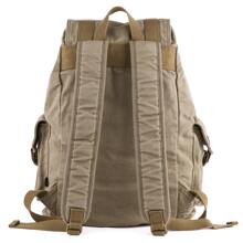 Gootium Canvas Backpack Rucksack Vintage Style Casual Daypack, Unisex - 軍綠色 - 查看 4