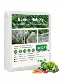 Garden Netting, Fine Mesh Net For Plant Protection, Vegetable Row Cover, Blueberry Bush & Fruit Tree & Flower Garden Screen Barrier Net - White - View 1