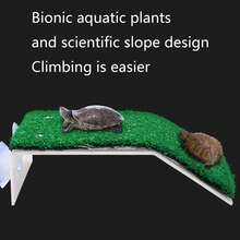 寵物烏龜露台烏龜攀爬平台浮島攀爬梯子水族館造景烏龜棲息平台魚缸配件綠色 - 綠色 - 查看 7