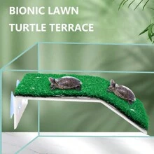 寵物烏龜露台烏龜攀爬平台浮島攀爬梯子水族館造景烏龜棲息平台魚缸配件綠色 - 綠色 - 查看 1