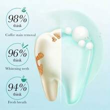 咖啡美白牙膏,清除牙垢,清潔口腔,清新口氣,美白牙齒 - 白色 - 查看 4
