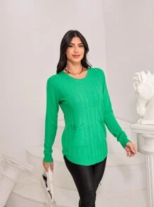 Women Sweaters - Màu xanh Ô liu - Xem 3