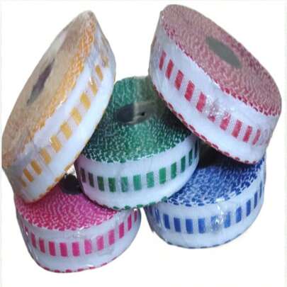 Kit 10 Rolos de 10 metros Passa Fita Falso Cores Diversas