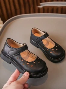 Meisjes Lente/Zomer Ademende Sandalen Met Uitgehold Ontwerp En Platte Zool, Nieuw Binnen 2024