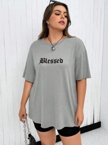 Plus Size T-Shirts - Màu Xám nhạt - Xem 2