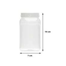 Envase Plástico Cilindro Frasco Frasco Con Tapa 500ml 15pz - transparente - Ver 3