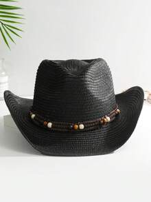 1 Miếng Không giới tính Trang trí màu ngọc lam Boho Cô gái cao bồi Mũ Nón cao bồi Mũ Rơm Visor Mũ đi biển Đối với Ngoài trời - Nhiều màu 3 - Xem 16