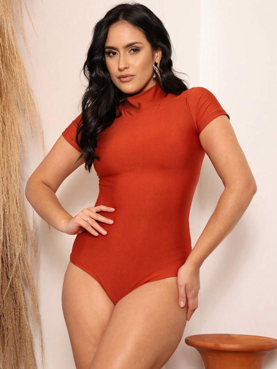Women Bodysuits - Burnt Orange - View 1