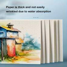 50 张水彩纸 - 水彩明信片 - 300GSM 优质绘画 DIY、感谢卡、贺卡、圣诞节、邀请函、生日邀请函 - 白色 - 查看 3