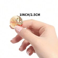 500入組捲式紙質復活節兔紙貼紙,禮品封條標籤,自粘貼紙 - 彩色 - 查看 2