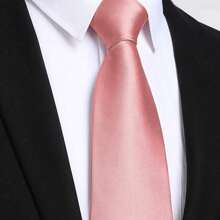 1 条 7.5 厘米/2.95 英寸纯色领带男士领带适合商务和婚礼 - 彩色 - 查看 3