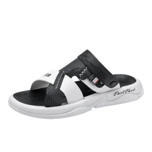 Sandalias De Playa Suaves Y De Moda Para Hombre Para El Verano, Zapatillas Antideslizantes Con Patrón Variado 2024