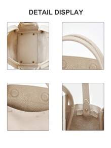 Vintage Shoulder Crossbody Bag With Aesthetic Cabbage Basket & Golden Ingot Decor, For Workplace And Fashion - Brown - View 7