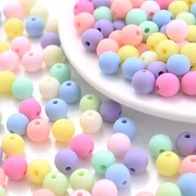 6/8/10/12/14mm Macaron Color Matte Acrylic Beads Round Spacer Loose Beads For Jewelry Making DIY Bracelet Necklace Crafts Accessories