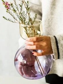 1pc Glass Vases Nordic Candlestick Wedding Decoration Home Decor Flower Vase