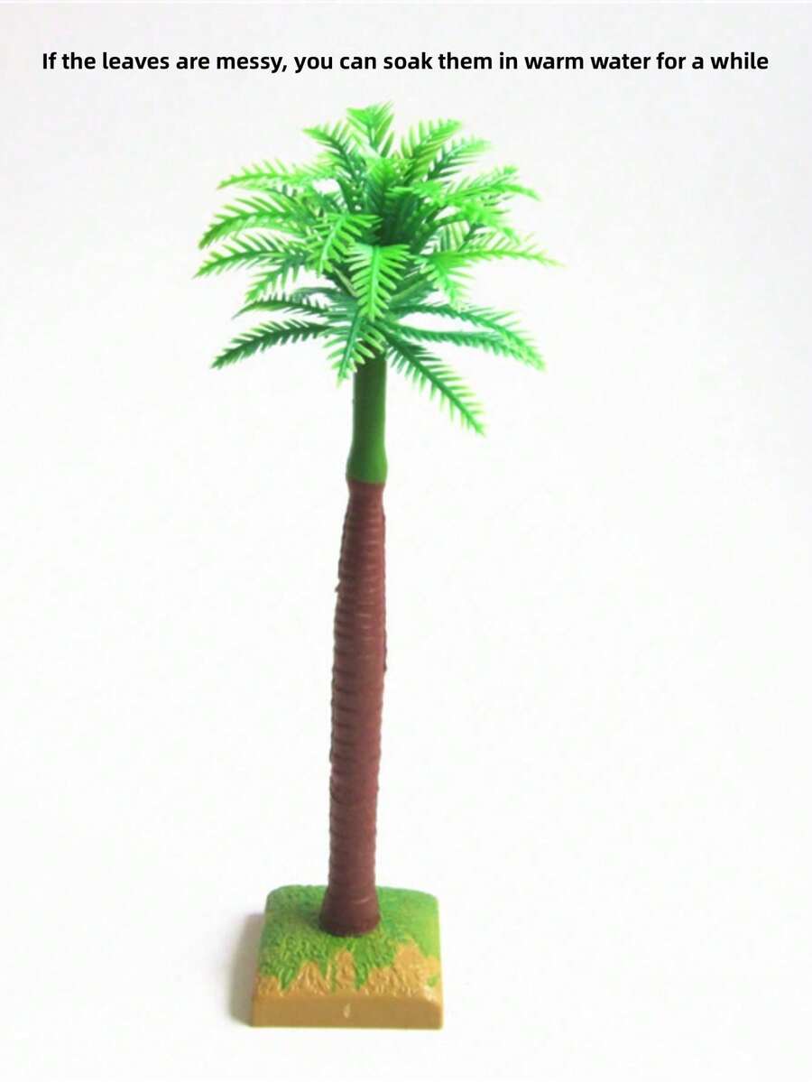 1 Miếng Nhân tạo Cây cọ Nhựa Mô hình Bàn Lá Lộn xộn , Có thể In Ấm áp Nước Đến Khôi phục - màu xanh lá - Xem 1