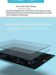 8.2-Inch Light Blue Lcd Writing Tablet, Portable Drawing Board & Reusable Writing Pad For Kids - Baby Blue - View 6