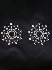 1 对透明塑料自粘性感乳贴，适合狂欢 - 無色 - 查看 1