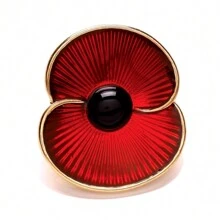Spilla con papavero smaltato rosso, souvenir del Remembrance Day nel Regno Unito, accessorio per Ognissanti, gioiello per la Festa degli Insegnanti, accessorio per costumi, ciondolo per borse, accessorio per l'ufficio, regalo di Natale