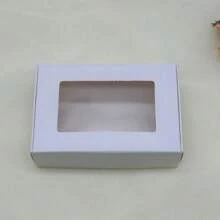 10pcs Gift Packaging Box With Kraft/White/Black Cardboard And Window/Marble Print Pattern Suitable For Soap/Plane/Craft Item 9x6x2.5cm/8.5x6x2cm Two Sizes Available