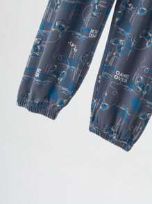 3pcs Young Boys' Game Controller Printed Short Sleeve Top, Shorts And Long Pants Set Matching Set - Multicolor - View 9