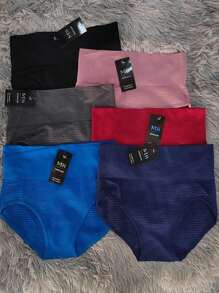 6 Bikinis pantaletas de Dama microfibra con faja cómoda sexy surtido en colores - Multicolor - Ver 2