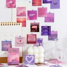 MOCARD 46 Piezas/caja Pegatinas De Papelería De La Serie De Cartas De Amor De Luz De Luna Para La Decoración De La Revista De Recortes, Etiquetas De Cuentas Manuales Estéticas, Material De Collage