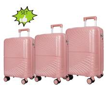 Asge Twin-Wheel Hardshell Luggage Set - M-L-XL Sizes For All Your Travels - 玫瑰金 - 查看 10