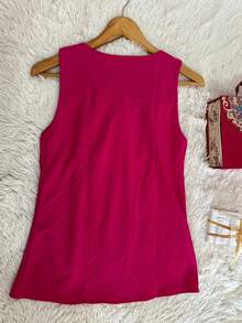 Women T-Shirts - 玫紅色 - 查看 4