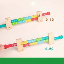 Trẻ em Bằng gỗ Môn Toán Môn số học Học tập Đồ Chơi Montessori Giảng bài Sự Thêm vào Cái thước Giáo dục Số Đồ Chơi Đối với Trẻ em Dạy học - Màu be - Xem 4
