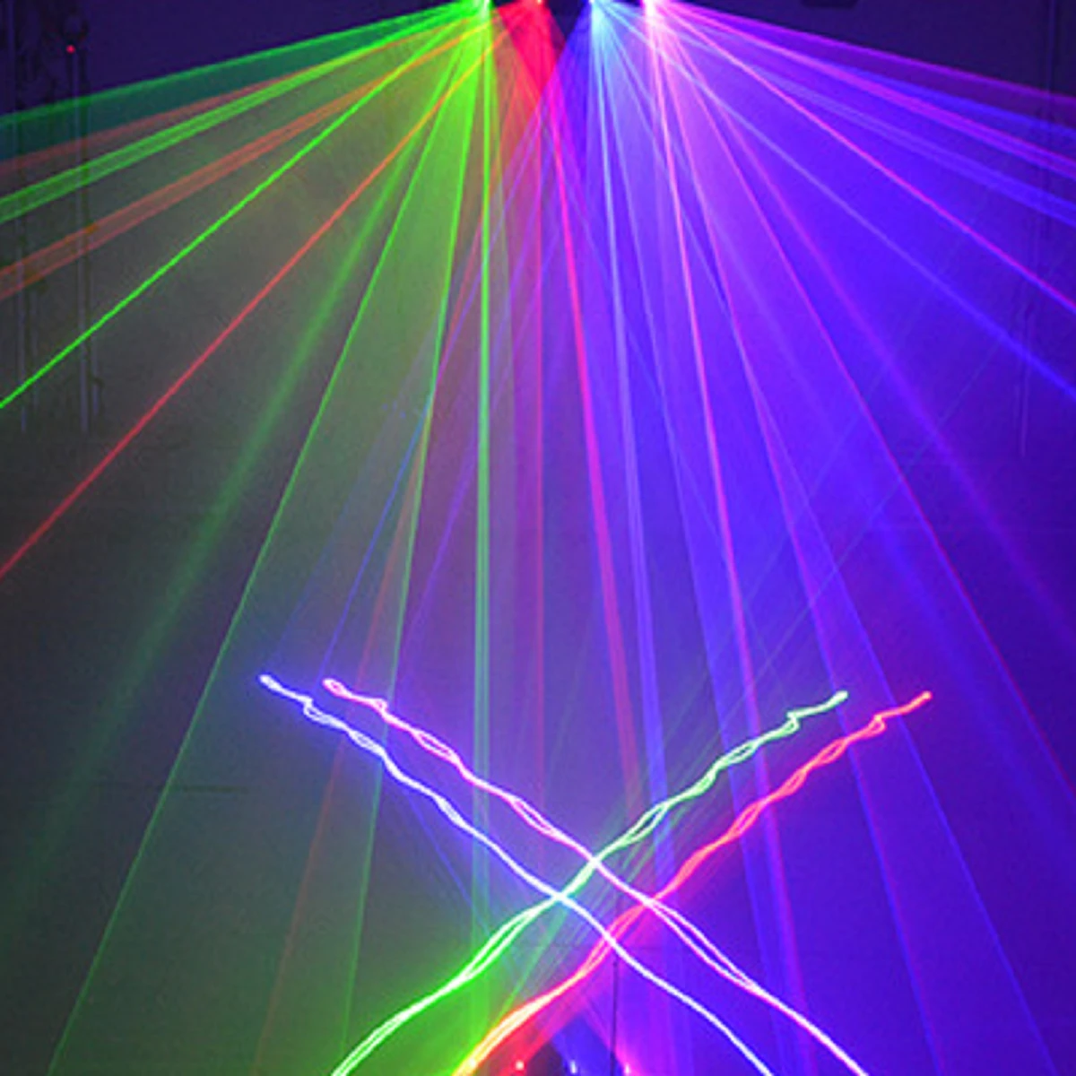 Party Lights DJ Disco Lights 4 Beam Effects Sound Activated Stage Lights RGBY LED Music Lights