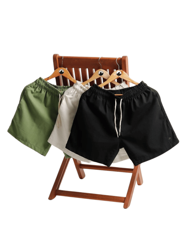 kit 03 shorts linho grosso masculino curto algodão cores variadas