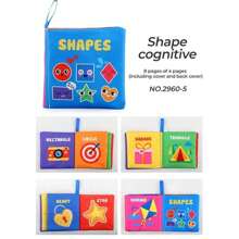 1入組早期教育黑色和白色柔軟書適用於嬰兒,嬰兒認知和抗撕裂手掌布書有聲音紙