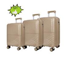 Asge Twin-Wheel Hardshell Luggage Set - M-L-XL Sizes For All Your Travels - 金色 - 查看 10