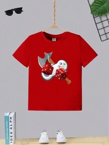 Tween Boys Shirts - 紅色 - 查看 1