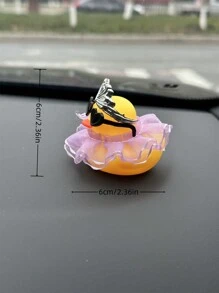 زخرفة سيارة جذابة بشكل بطة لوحة القيادة 1قطعة - أصفر - مشاهدة 5